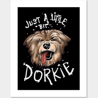 A Little Bit Dorkie Yorkshire Terrier Funny Yorkie Gift Posters and Art